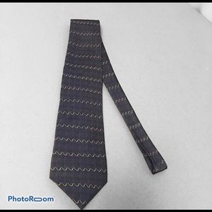 🌷 (3/$25) Roffe Blue Tie With Ivory Squiggles.